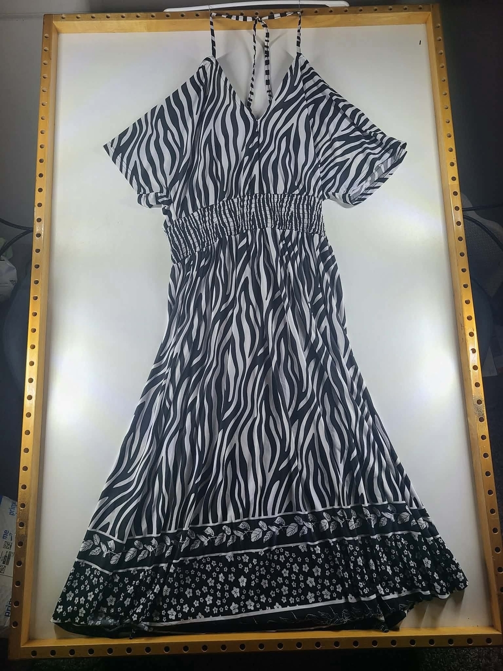 Zebra Print Midi Dress – Boho Chic Statement Piece